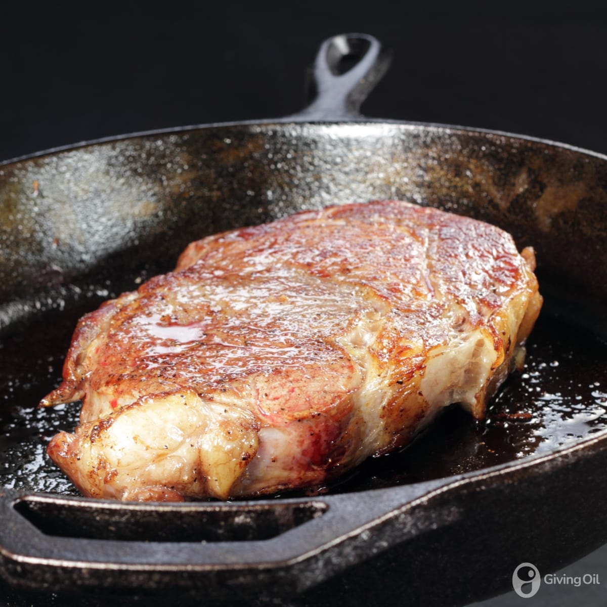 Searing steak