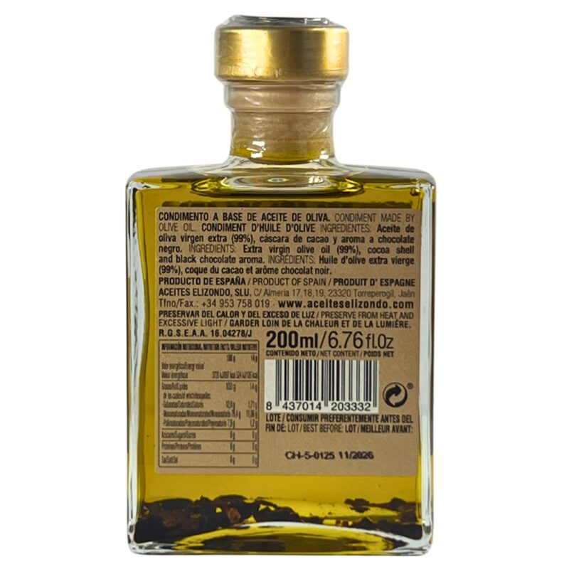 Elizondo: Black Chocolate Flavored Olive Oil from Spain (200 ml)