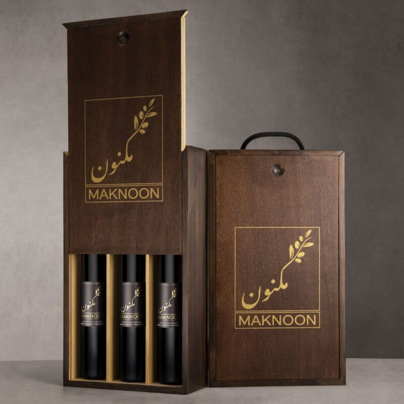 MAKNOON: The Levant Collection – 3 Extra Virgin Olive Oils from Lebanon, Palestine & Syria (500 ml each)