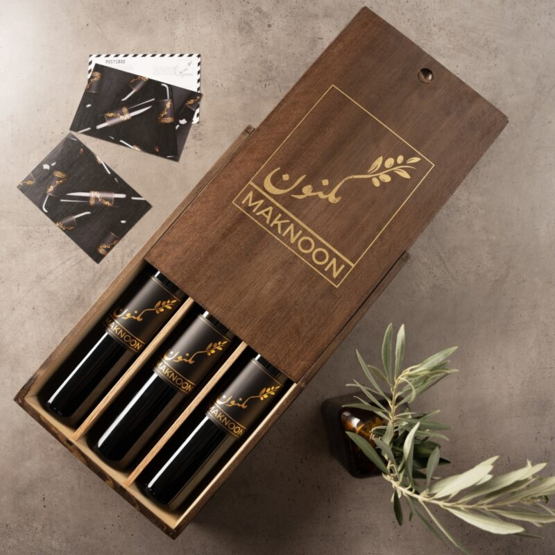 MAKNOON: The Levant Collection – 3 Extra Virgin Olive Oils from Lebanon, Palestine & Syria (500 ml each)