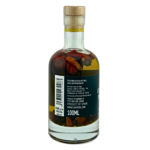 Llàgrimes del Canigó: EVOO with Chilli, Garlic, Peppercorns (100 ml)