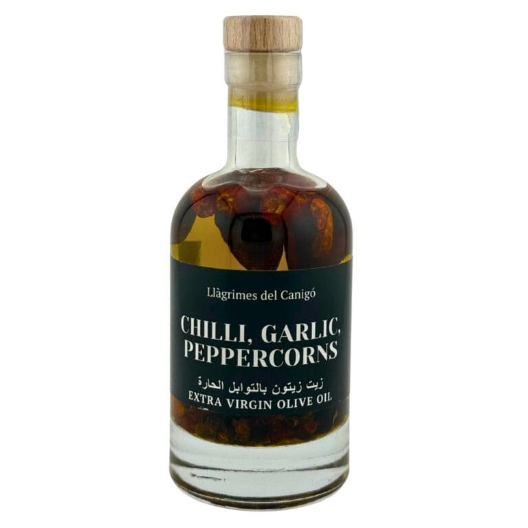 Llàgrimes del Canigó: EVOO with Chilli, Garlic, Peppercorns (100 ml)