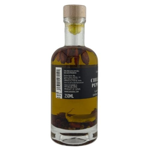 Llàgrimes del Canigó: EVOO with Chilli, Garlic, Peppercorns (250 ml)